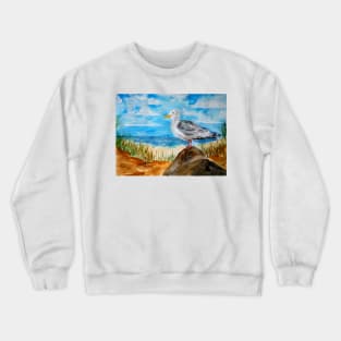 Seagull at the Beach Crewneck Sweatshirt